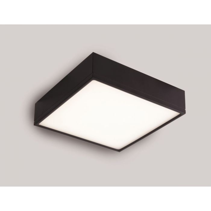 schwarz 21,8x21,8x5,9cm Deckenleuchte LED 4000K Design Luce 2900lm Klio