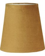 Lampenschirm Textil Samt gelb PR Home Queen 12x12cm Befestigungsklipp für Kerzen Leuchtmittel