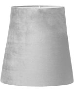 Lampenschirm Textil Samt grau PR Home Queen 12x12cm Befestigungsklipp für Kerzen Leuchtmittel