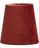 Lampenschirm Textil Samt rost rot PR Home Queen 12x12cm Befestigungsklipp für Kerzen Leuchtmittel