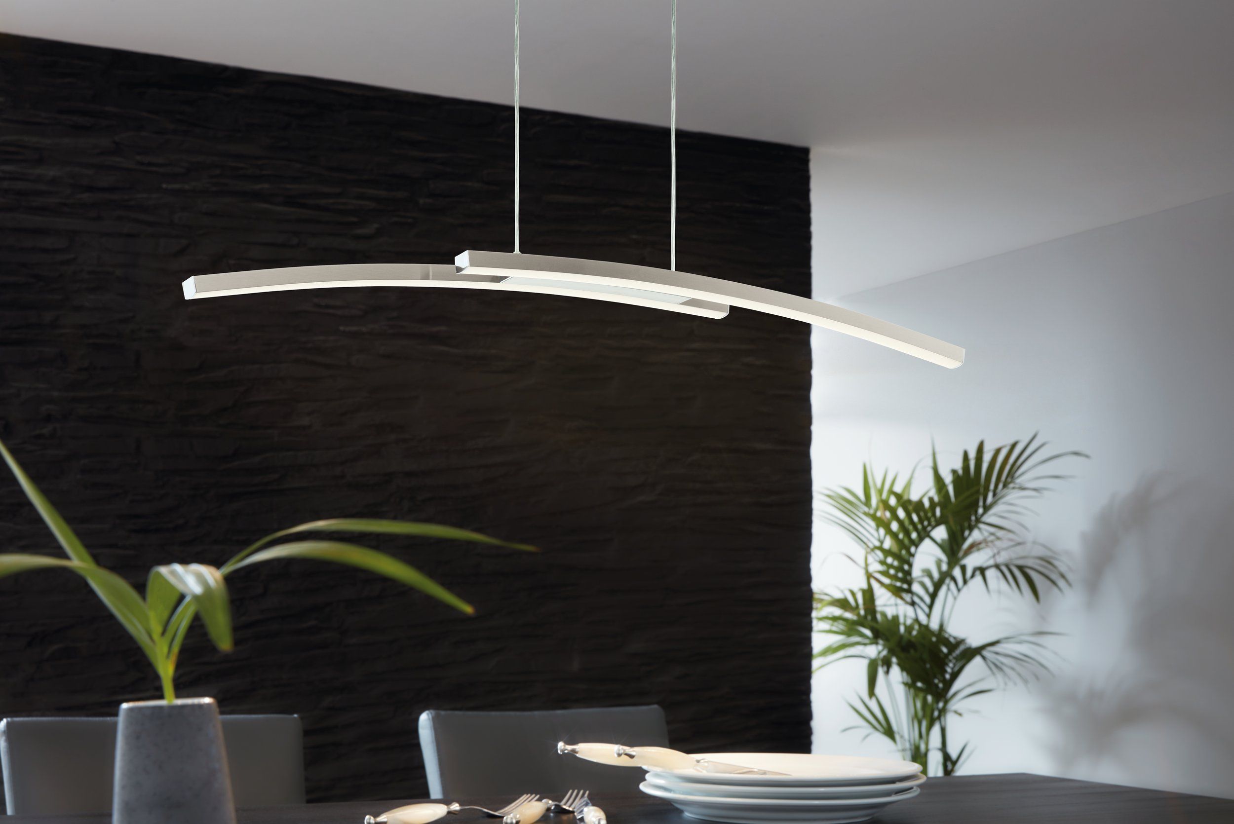 EGLO Connect FRAIOLI-C RGB LED Pendelleuchte nickel-matt App Steuerbar