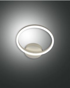 LED Wandleuchte weiß satiniert Fabas Luce Giotto 1620lm