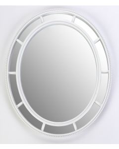 bhp Spiegel Oval 60cm , Material PP, weiß mit Spiegel Rand