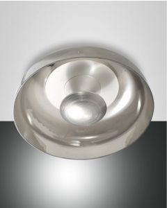 LED Deckenlampe grau transparent Fabas Luce Vintage 300mm 1350lm dimmbar