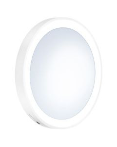 LED Kosmetik Spiegel mit Saugnäpfe und 7 Fach Vergrößerung weiss