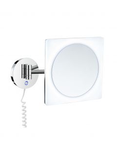 Smedbo Outline Kosmetikspiegel mit Dual LED-Beleuchtung PMMA quadratisch FK483E